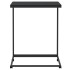 Mesa auxiliar con ruedas madera de ingeniería negra 55x35x70