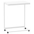 Mesa auxiliar con ruedas de contrachapado blanco 55x35x70