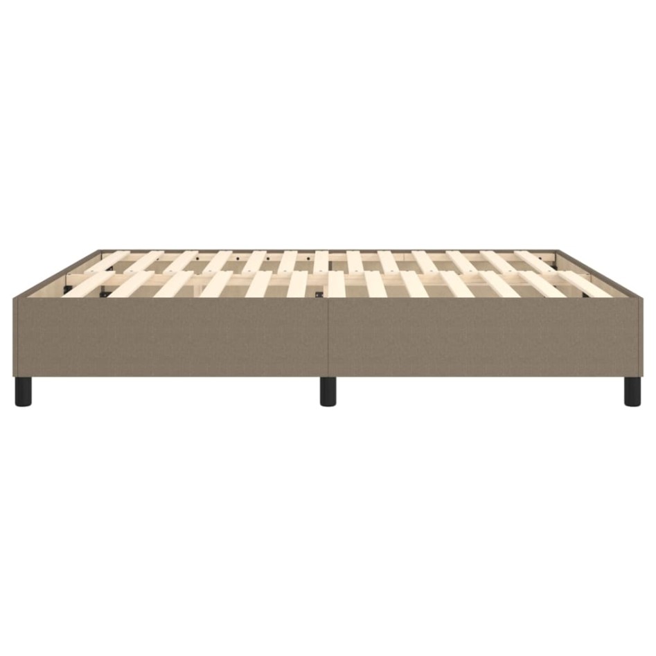 Estructura de cama box spring tela gris taupe 180x200
