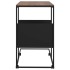 Mesa auxiliar con ruedas madera ingeniería negra 55x36x63,5