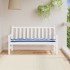 Cojín banco jardín tela Oxford a rayas azul y blanco