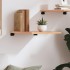 Estante de pared madera de roble tratada marrón claro