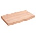 Tablero mesa madera tratada borde natural marrón 80x50x(2-6)