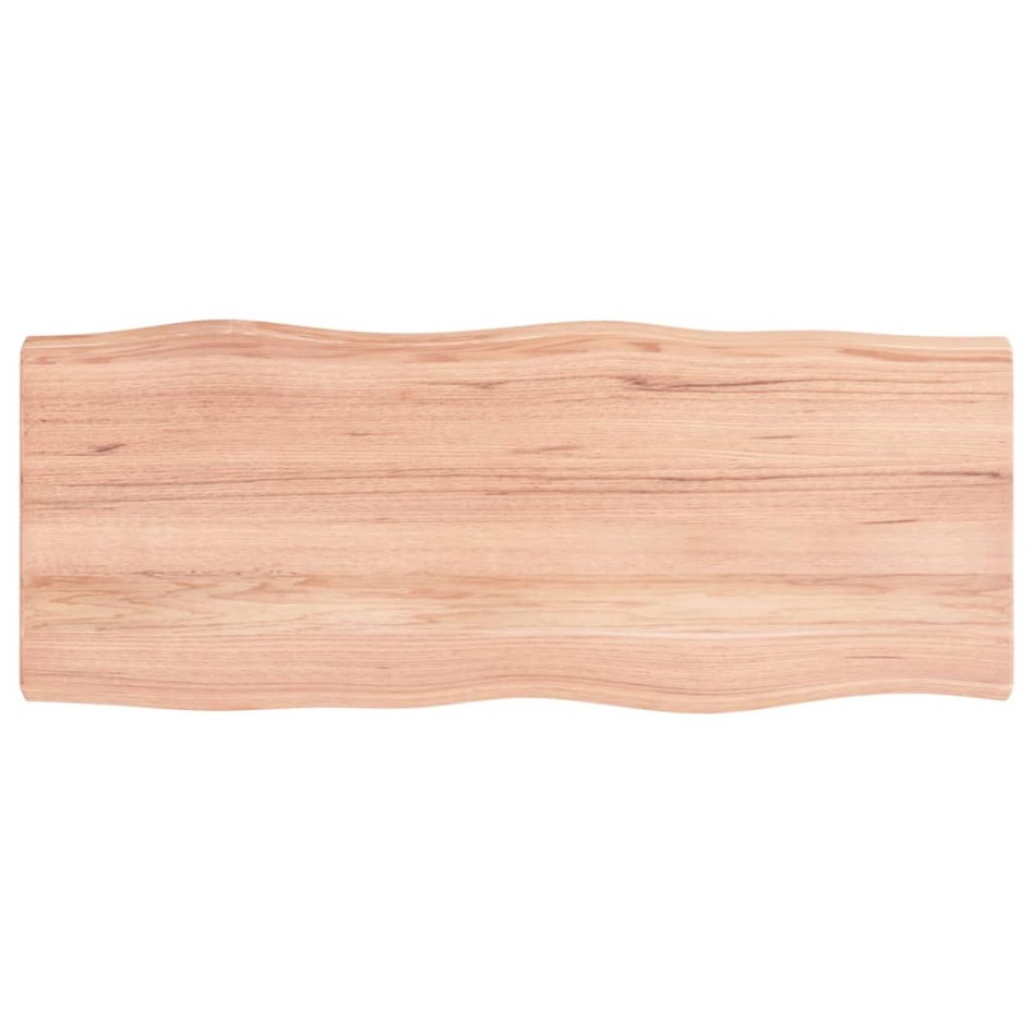 Tablero mesa madera tratada borde natural marrón