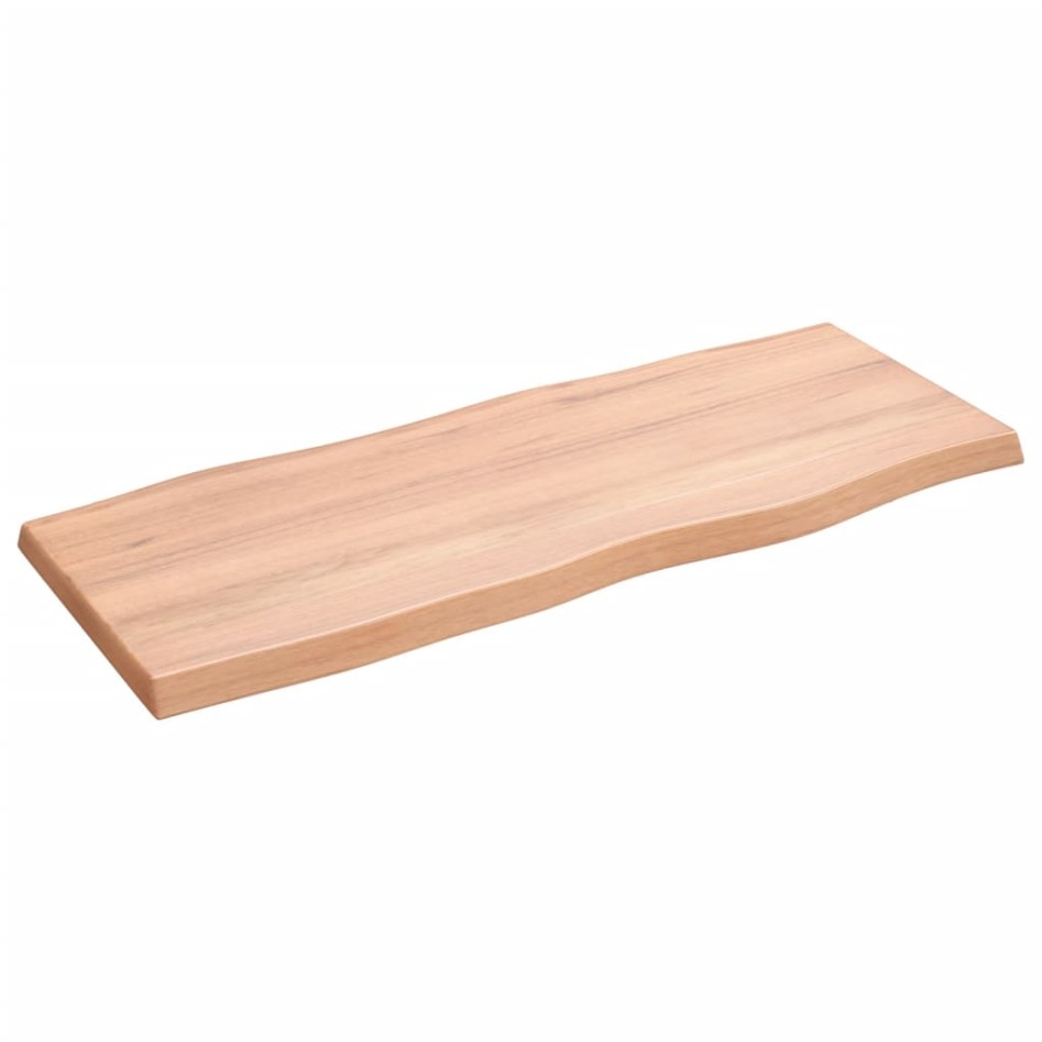 Tablero mesa madera tratada borde natural marrón