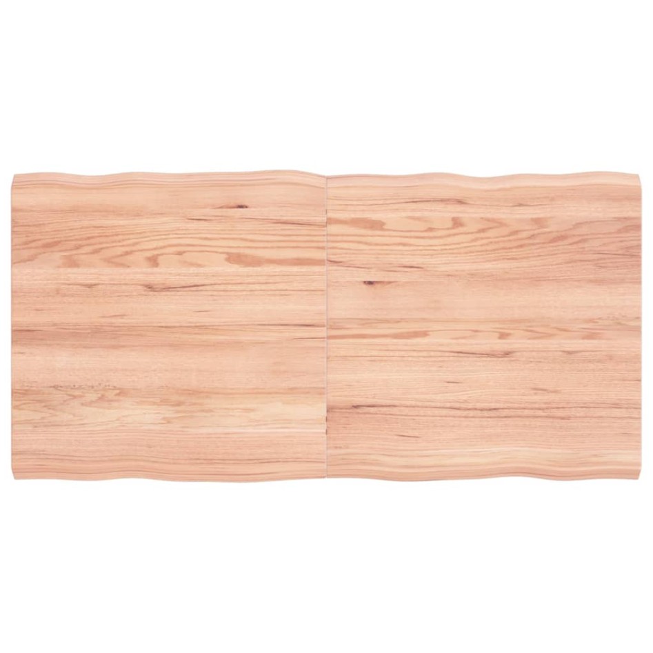 Tablero mesa madera tratada borde natural marrón