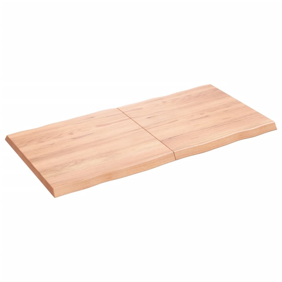 Tablero mesa madera tratada borde natural marrón