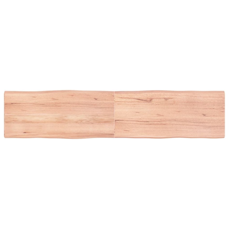 Tablero mesa madera tratada borde natural marrón