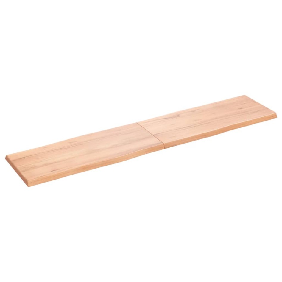 Tablero mesa madera tratada borde natural marrón