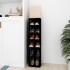 Mueble zapatero madera contrachapada negro 27,5x27x102