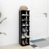 Mueble zapatero madera contrachapada negro 27,5x27x102