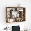 Estantería de pared madera ingeniería roble ahumado 75x16x55 cm