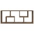Estantería de pared madera ingeniería marrón roble 36x16x90