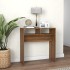 Mesa consola madera contrachapada roble marrón 78x30x80