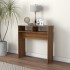 Mesa consola madera contrachapada roble marrón 78x30x80
