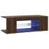 Mueble de TV con luces LED color roble marrón 90x39x30