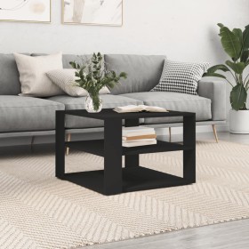 Mesa de centro madera de ingeniería negro 59,5x59,5x40