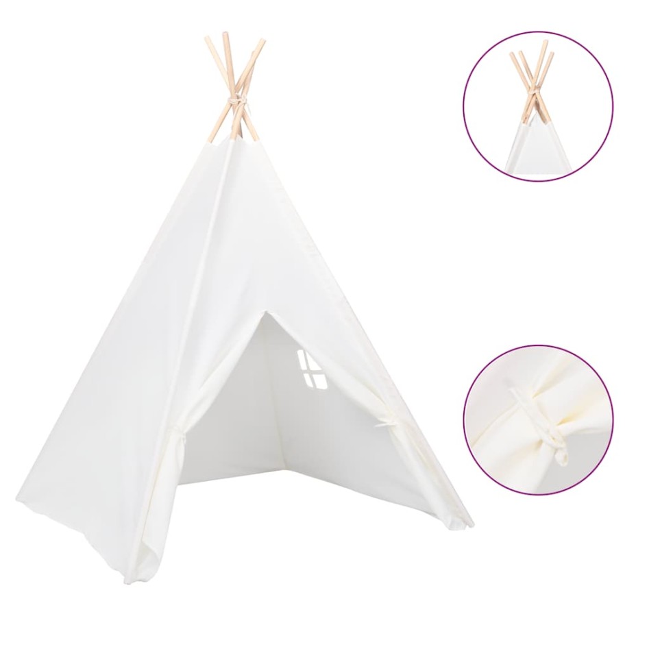 Tienda tipi niños y bolsa piel melocotón blanco