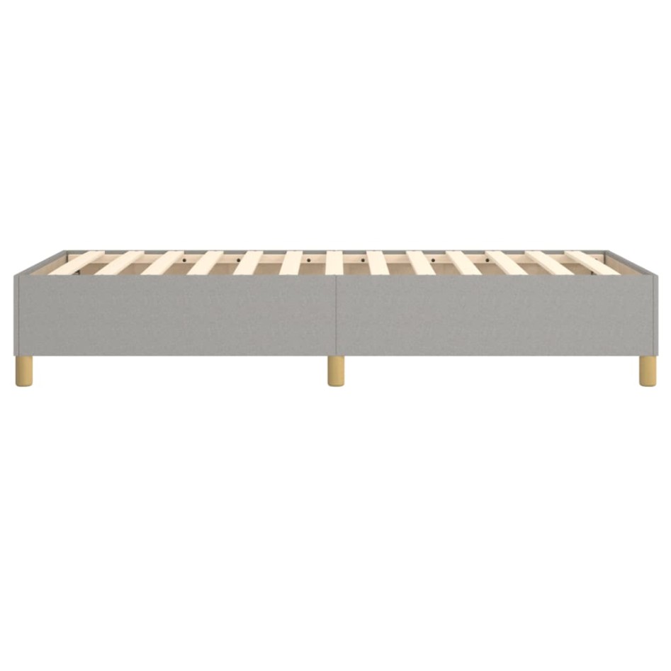 Estructura de cama box spring tela gris claro 80x200