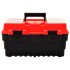 Caja de herramientas de plástico rojo 462x256x242