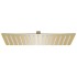 Cabezal ducha efecto lluvia acero inox cuadrado dorado