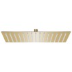 Cabezal ducha efecto lluvia acero inox cuadrado dorado 40x30cm