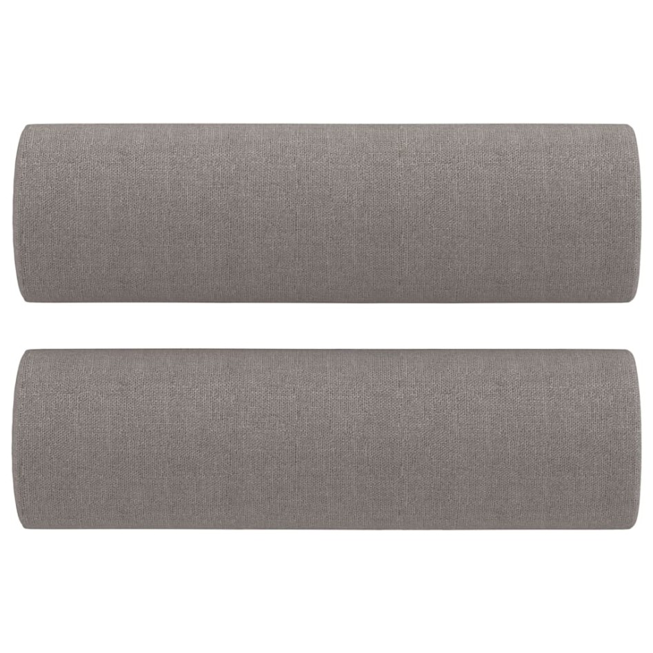 Cojines decorativos 2 uds tela gris taupe 15x50