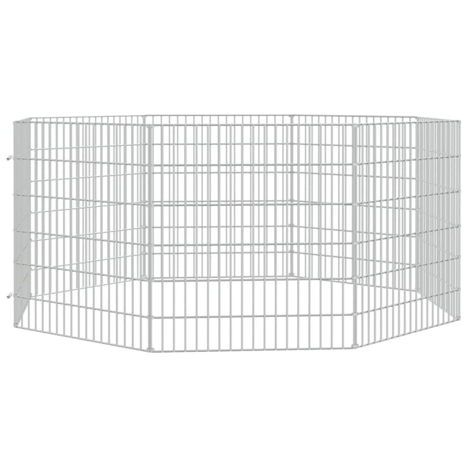 Recinto animales corral 8 paneles hierro galvanizado 54x60