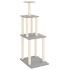 Rascador para gatos con postes de sisal gris claro 149