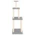 Rascador para gatos con postes de sisal gris claro 149