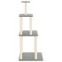 Rascador para gatos con postes de sisal gris claro 149