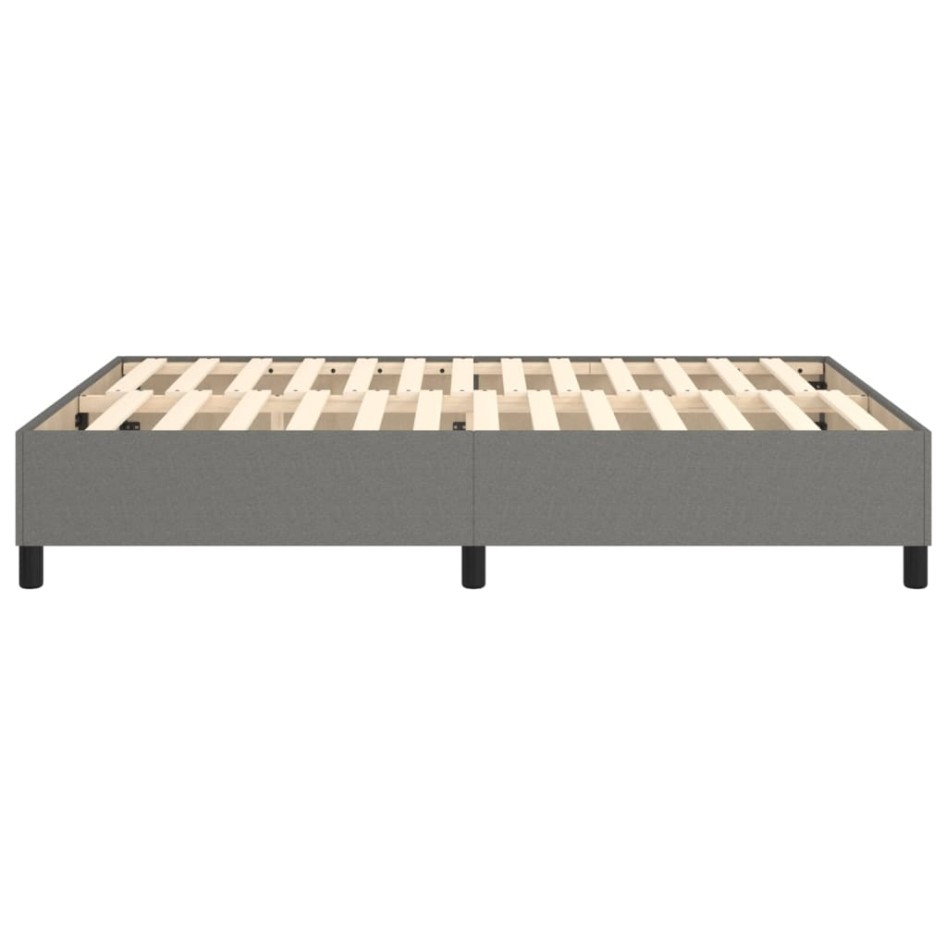 Estructura de cama box spring tela gris oscuro 140x200