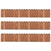 Rollos de borde de jardín 3 uds madera pino impregnada 120 cm