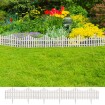 Borde divisor de césped blanco 17 piezas / 10 m