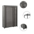 Armario plegable de tela gris 110x45x175