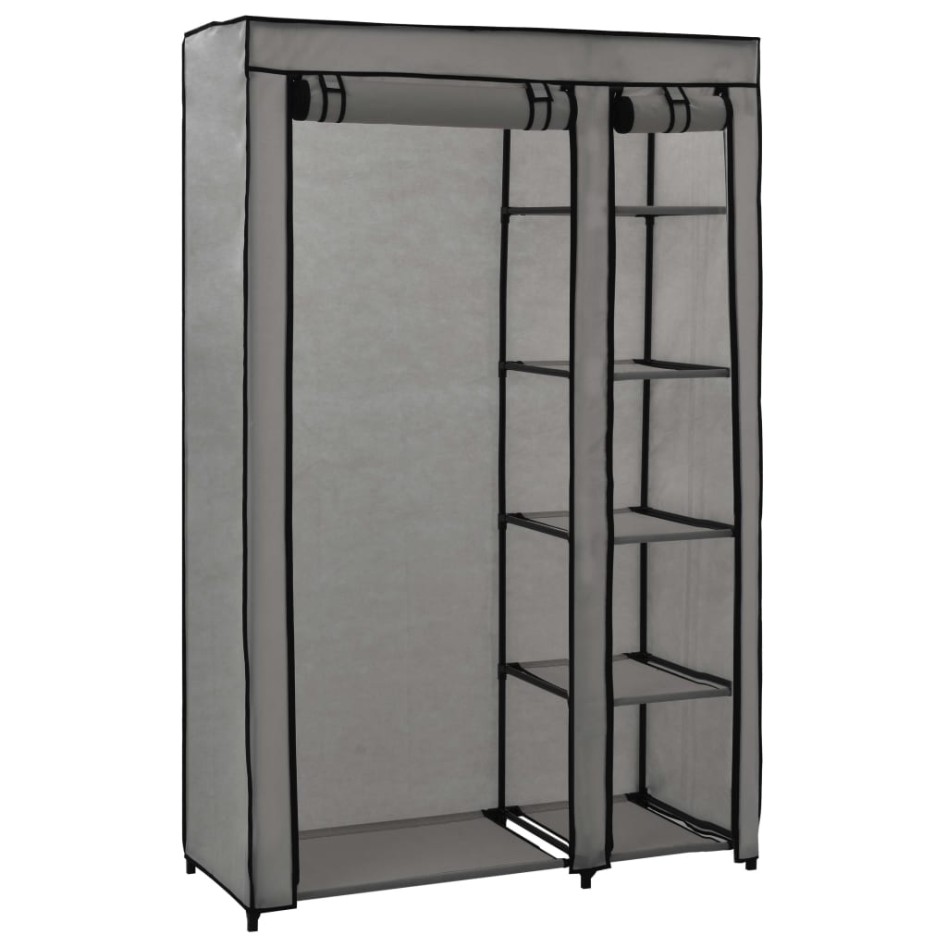 Armario plegable de tela gris 110x45x175