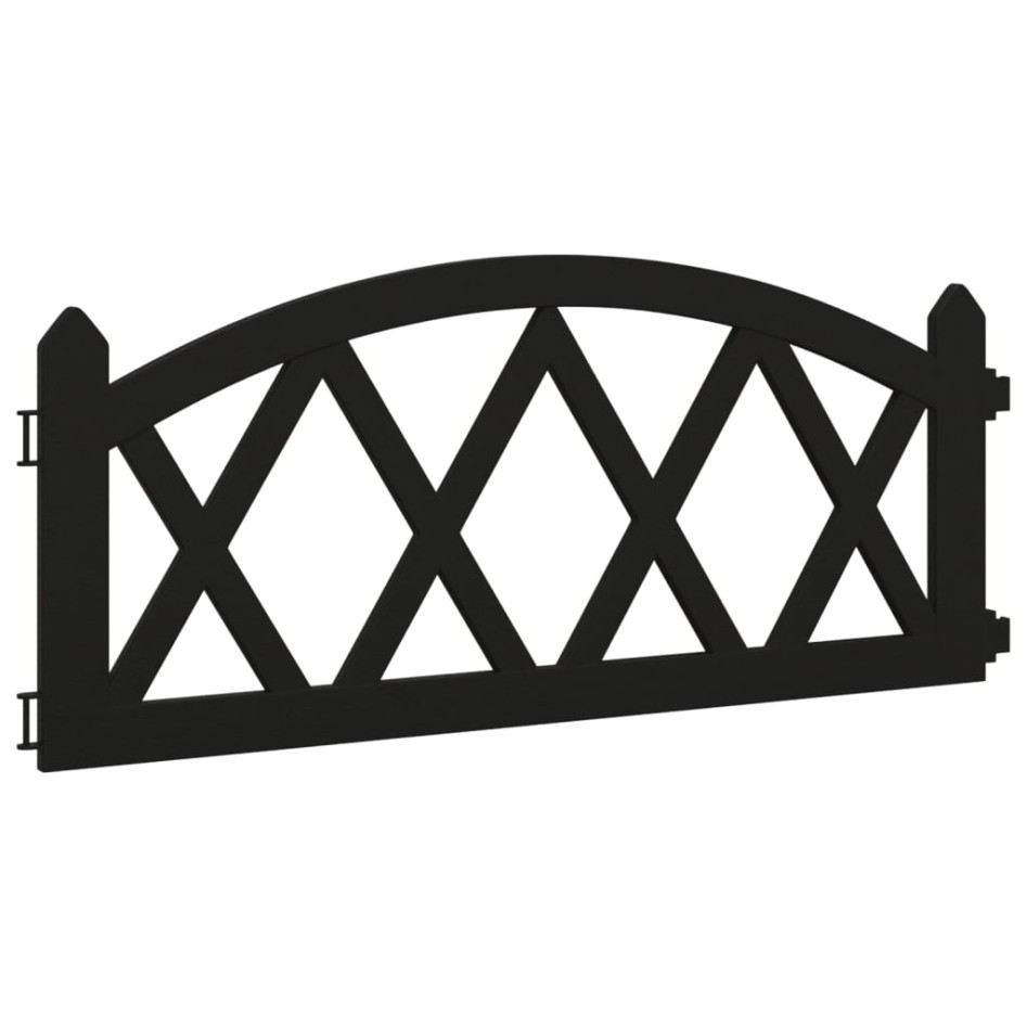 Borduras de jardín 17 unidades PP negro 10