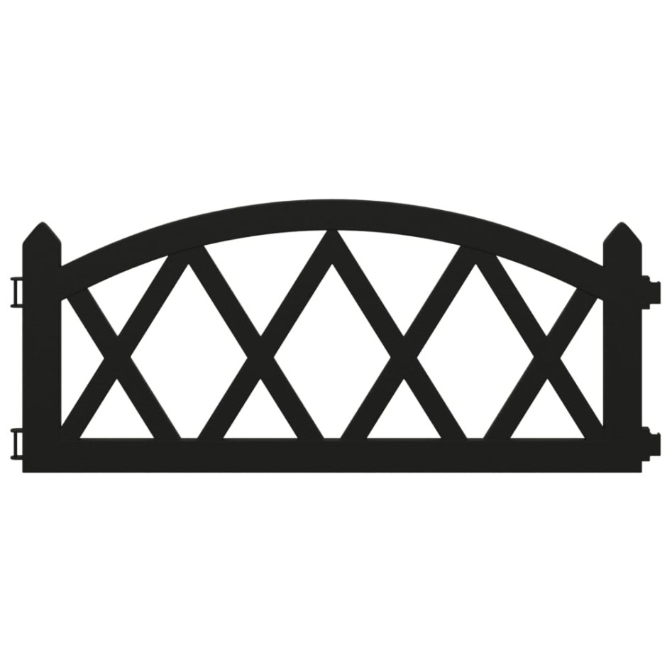 Borduras de jardín 17 unidades PP negro 10