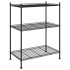 Estantería de almacenaje de 3 niveles negro 60x35x76 cm 150