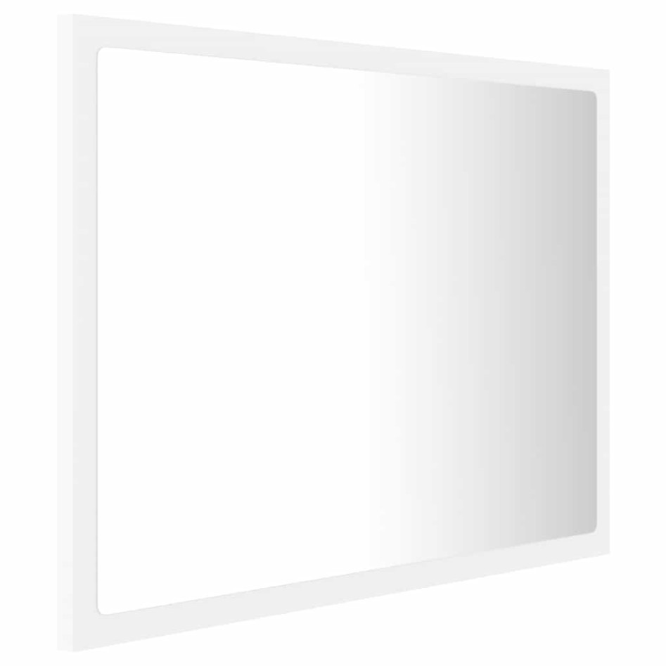 Espejo de baño LED acrílico blanco 60x8,5x37