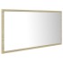 Espejo de baño LED acrílico color roble Sonoma 90x8,5x37