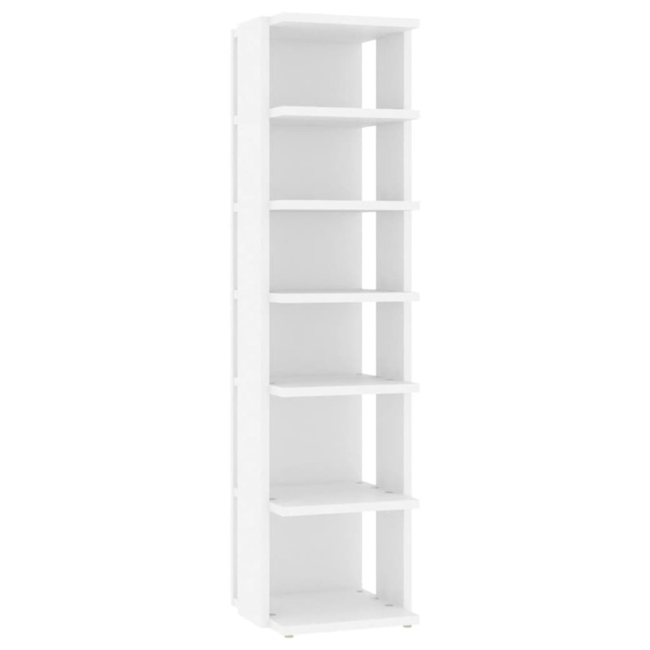 Mueble zapatero madera contrachapada blanco 27,5x27x102