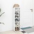 Mueble zapatero madera contrachapada blanco 27,5x27x102