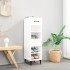 Mueble zapatero madera contrachapada blanco brillo 30x35x105