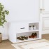 Mueble zapatero madera contrachapada blanco 80x35x45