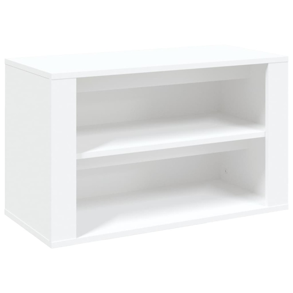 Mueble zapatero de madera contrachapada blanco 75x35x45