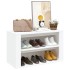 Mueble zapatero de madera contrachapada blanco 75x35x45