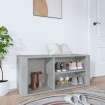 Mueble zapatero madera contrachapada gris hormigón 100x35x45 cm