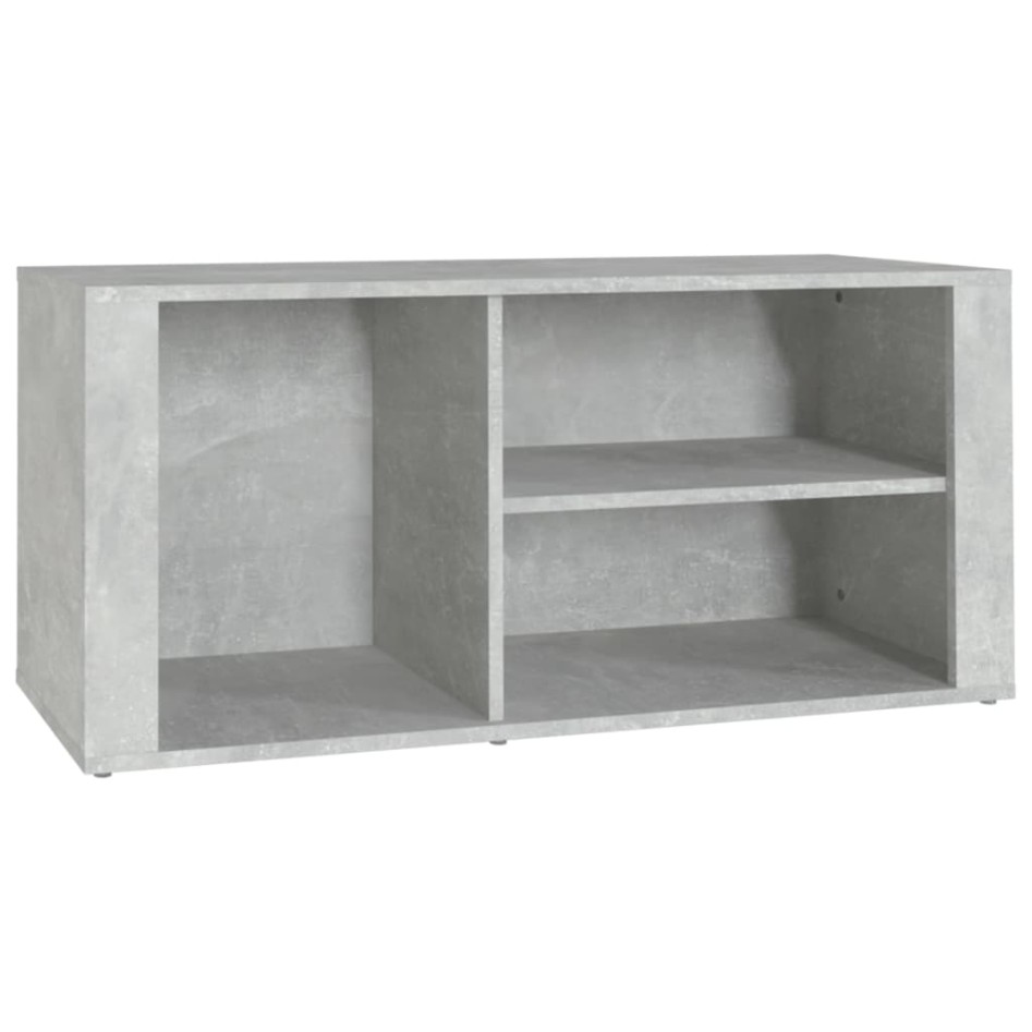 Mueble zapatero madera contrachapada gris hormigón 100x35x45