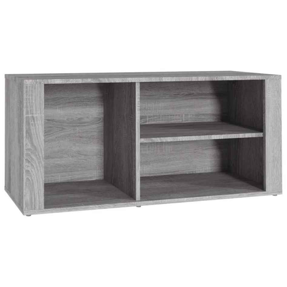 Mueble zapatero madera contrachapada gris Sonoma 100x35x45